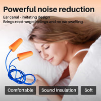 GOL-SIV Bulk Corded Foam Ear Plugs, 200 Pairs, NRR 33dB, Orange