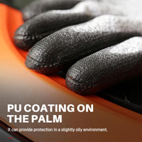 GOL-SIV ANSI A3 Cut Resistant Work Gloves,Nitrile Coated Cut Proof Gloves For Automotive Repair, Machining, Logistics Handling,Woodworking,Touch Screen,Durable(M)