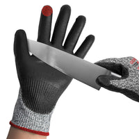GOL-SIV ANSI A3 Cut Resistant Work Gloves,Nitrile Coated Cut Proof Gloves For Automotive Repair, Machining, Logistics Handling,Woodworking,Touch Screen,Durable(M)