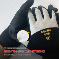 GOL-SIV 400V Insulated Electrical Gloves, Touch Screen, Flame Retardant, XL