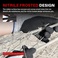 GOL-SIV A3 Cut Resistant Gloves, Double-Layer Nitrile-Coated Safety Gloves For Automotive Repair, Heavy Machinery Processing, Logistics Handling, Woodworking, Durable, Machine Washable, M