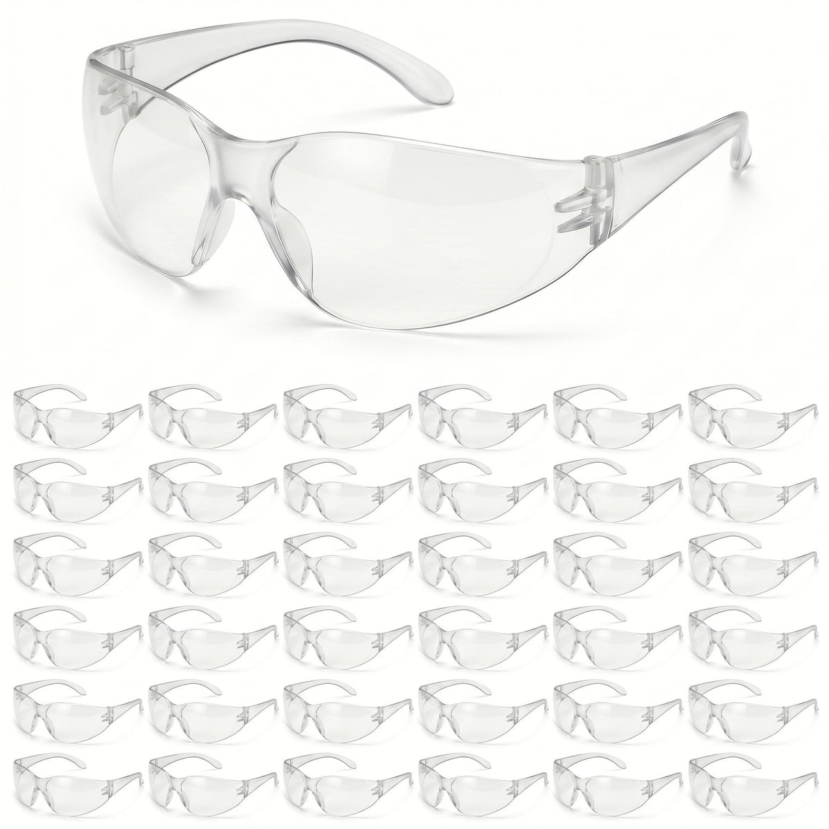 GOL-SIV Anti-Fog Safety Goggles, ANSI Z87.1 Certified Protective Eyewear, Clear Scratch Resistant Lenses, Lightweight Wrap-Around Design for Lab, Construction, Woodworking & Medical, 3-Pack