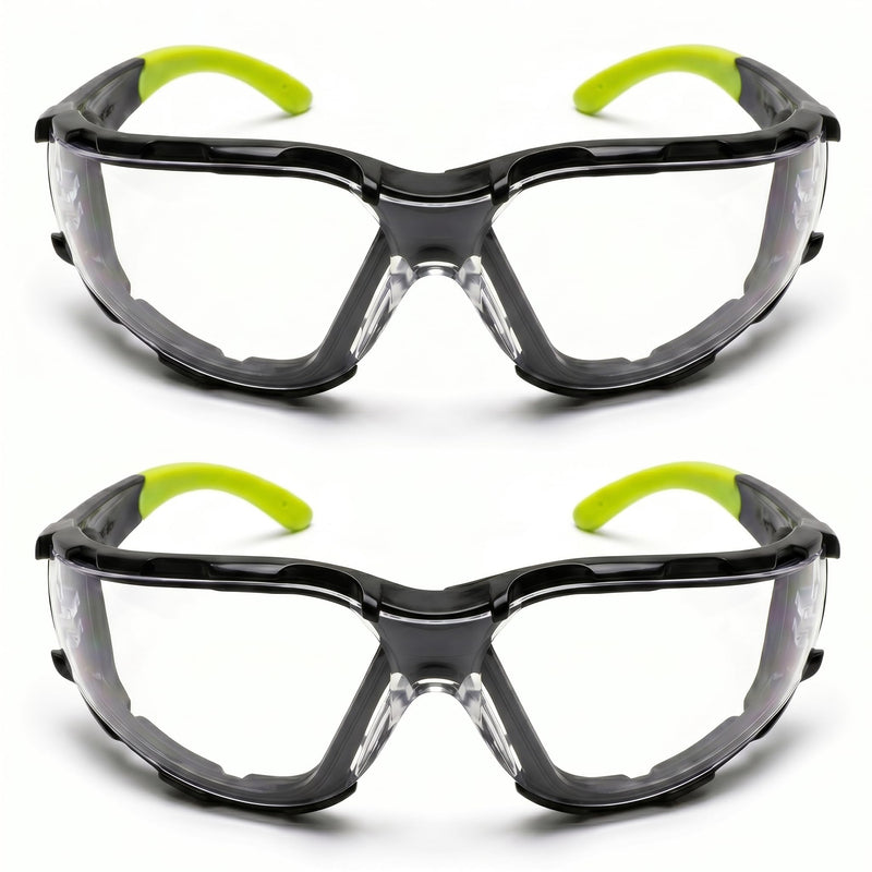 GOL-SIV Safety Glasses 12 Pack, Clear Anti-Fog Protective Eyewear, Bulk Wrap-Around PPE Safety Goggles, ANSI Z87.1 Certified Scratch Resistant Glasses for Work, Construction, Lab & Dental