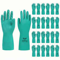 GOL-SIV 12 pairs Heavy Duty Nitrile Gloves For Men and Women, 18mil, EN374 Type A Chemical Resistant Gloves For Automotive And Painting, Puncture Resistant Work Gloves For Industrial Use, XL