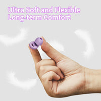 GOL-SIV Ear Plugs for Noise Cancelling,28dB(SNR) Reusable Silicone Earplugs for Sleeping,Concerts, Blocking Noise Reduction,Studying Night Time,Snoring,Purple