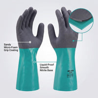 GOL-SIV Nitrile Chemical Resistant Work Gloves, L, 2 Pairs
