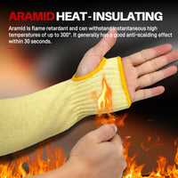 GOL-SIV Cut Resistant Sleeves With Thumb Hole,Thin Skin Arm Protection Sleeves And Bruising, Kevlar Sleeves For Women, Men, Elderly(Yellow,11.8 in)