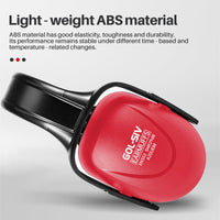 GOL-SIV SNR 29dB Noise Reduction Earmuffs,Sound Proof Ear Protection,For Construction and Loud Workplace,Red