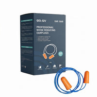 GOL-SIV Bulk Corded Foam Ear Plugs, 200 Pairs, NRR 33dB, Orange