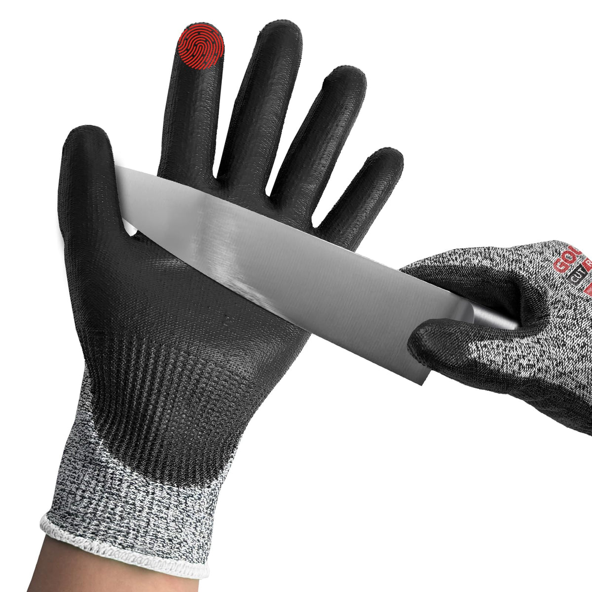 GOL-SIV Cut Resistant Work Gloves, ANSI A4 Food Grade Cutting Gloves for Che for Kitchen Meat Cutting,Metal Fabrication, Wood Working,Non Slip, Breathable,Small