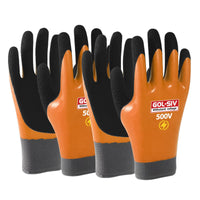 GOL-SIV 500V Insulated Electrician Gloves, Large, 2 Pcs