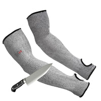 GOL-SIV Arm Protectors For Thin Skin And Bruising, Kevlar Sleeves. A5 Level Cut Resistant Arm Sleeves For Gardening, Welding, Kitchen (Grey, 17.7 In)