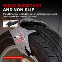 GOL-SIV ANSI A3 Cut Resistant Gloves, Double-Layer Nitrile-Coated Safety Gloves For Automotive Repair, Heavy Machinery Processing, Logistics Handling, Woodworking, Durable, Machine Washable, L