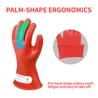 GOL-SIV Class 00 Insulated Electrician Gloves, ASTM D120, 500V, 1 Pair