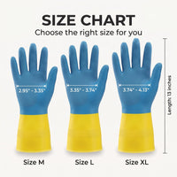 GOL-SIV Neoprene Latex Blend Chemical Gloves, 20 Mil, 2 Pairs, M