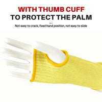 GOL-SIV Cut Resistant Sleeves With Thumb Hole,Thin Skin Arm Protection Sleeves And Bruising, Kevlar Sleeves,For Gardening, Welding, Kitchen,For Women, Men, Elderly(Yellow, 11.8 in)