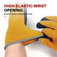 GOL-SIV Electrical Insulated Gloves, 500V High Voltage Resistance Electrician Safety Gloves, Rubber Non Slip Work Gloves (500V|Poly-Cotton Insulated, Large)
