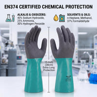 GOL-SIV Nitrile Chemical Resistant Work Gloves, M