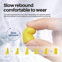 GOL-SIV Bulk Foam Ear Plugs, 250 Pairs, NRR 32dB, Yellow