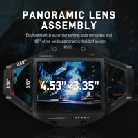 GOL-SIV-Auto-Darkening-Flip-Up Welding Helmet-Filter Respirator-Wide-View Window with Side Vision-True Color Display-Optical Protection Rating 1/1/1/1-4 Photoelectric Sensors-Battery Life 6 to 8 Hours