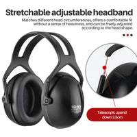 GOL-SIV 35dB Ear Protection for Shooting,Noise Reduction Earmuffs,Sound Proof Hearing Protection For Construction,Gun Range,Airport,Lawn Mowing,Black