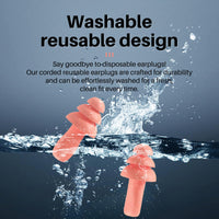 GOL-SIV Silicone Corded Ear Plugs, 100 Pairs, SNR 32dB, Orange