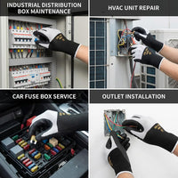 GOL-SIV 400V Electrical Glove For Men Arc Resistant,Flame Retardant,Low Voltage Insulated Gloves,Safety Electrician Gloves,Rubber Non Slip（5 Pairs,XL）