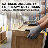 GOL-SIV Safety Work Gloves for Men 12 Pairs, Breathable Micro-Foam Nitrile Coated, Non-Slip Grip for Logistics & Auto Repair, Lightweight 15 Gauge Spandex High Dexterity Fit (XL)