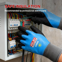 GOL-SIV 1000V Insulated Electrician Gloves, High Precision Safety Work Gloves for Circuit Handling & Assembly, Oil-Resistant Grip with Flexible Fit, 5 Pairs