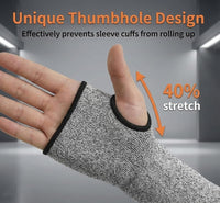 GOL-SIV Arm Protectors For Thin Skin And Bruising, Cut Resistant Sleeves For Men Women, A5 Level Farmer Sleeve For Gardening (Grey & Pink, 17.7 In - 2pairs)