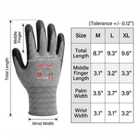 GOL-SIV Work Gloves 12 Pairs, Micro-Foam Nitrile Coated Safety Gloves for Firm Grip, Breathable Seamless High Dexterity Mechanic Gloves for Warehouse, Precision Assembly & DIY (M)