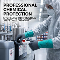 GOL-SIV Nitrile Chemical Resistant Work Gloves, M, 6 Pairs