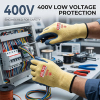GOL-SIV 400V Insulated Electrician Gloves, Rubber, Non-Slip, Large