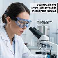 GOL-SIV Safety Goggles ANSI Z87.1 - Anti Fog Clear Scratch-Resistant Lens Lab Eye Protection, Over Glasses Goggles (1 Pack)