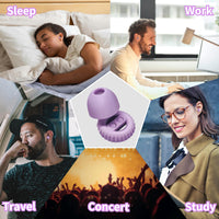 GOL-SIV Ear Plugs for Noise Cancelling,28dB(SNR) Reusable Silicone Earplugs for Sleeping,Concerts, Blocking Noise Reduction,Studying Night Time,Snoring,Purple