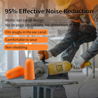 GOL-SIV Disposable Earplugs (50 Pairs), Premium NRR 33dB Noise Cancelling Foam Ear Plugs, Safety Hearing Protection for Work, Power Tools, Mowing, Shooting, Sleeping, Travel & Studying
