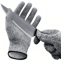 GOL-SIV Cut Resistant Work Gloves, ANSI A4 Food Grade Cutting Gloves for Che for Kitchen Meat Cutting,Metal Fabrication, Wood Working,Non Slip, Breathable Large