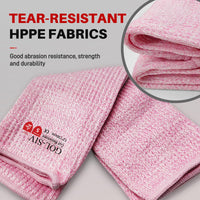 GOL-SIV Arm Protectors For Thin Skin And Bruising, Cut Resistant Sleeves For Men Women, A5 Level Farmer Sleeve For Gardening (Grey & Pink, 2pairs, 11.8 In)