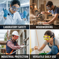 GOL-SIV Safety Goggles ANSI Z87.1 - Anti Fog Clear Scratch-Resistant Lens Lab Eye Protection, Over Glasses Goggles (1 Pack)