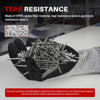 GOL-SIV ANSI A9 Cut Resistant Gloves,Cut Resistant Work Gloves,Cut Proof Gloves Nitrile Coated For Metal Fabrication,Woodworking, Construction,Touch Screen,Large