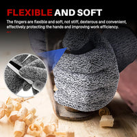 GOL-SIV Cut Resistant Work Gloves, ANSI A4 Food Grade Cutting Gloves for Che for Kitchen Meat Cutting,Metal Fabrication, Wood Working,Non Slip, Breathable Large