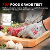 GOL-SIV Cut Resistant Work Gloves, ANSI A4 Food Grade Cutting Gloves for Che for Kitchen Meat Cutting,Metal Fabrication, Wood Working,Non Slip, Breathable Large
