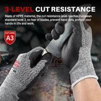 GOL-SIVANSI A3 Cut Resistant Work Gloves,Nitrile Coated Cut Proof Gloves For Automotive Repair, Machining, Logistics Handling,Woodworking,Touch Screen,Durable, S
