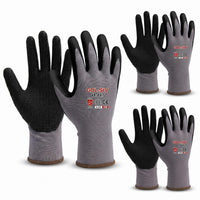GOL-SIV Micro-Foam Nitrile Work Gloves, 15-Gauge Seamless Knit, Sandy Grip for Mechanics & Assembly,High Dexterity, Oil Resistant, Breathable Open Back Hand Protection(M, 3 pairs)