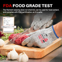 GOL-SIV Cut Resistant Work Gloves, ANSI A4 Food Grade Cutting Gloves for Che for Kitchen Meat Cutting,Metal Fabrication, Wood Working,Non Slip, Breathable, Medium