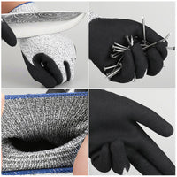 GOL-SIV A3 Cut Resistant Gloves, Double-Layer Nitrile-Coated Safety Gloves For Automotive Repair, Heavy Machinery Processing, Logistics Handling, Woodworking, Durable, Machine Washable, M