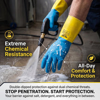 GOL-SIV Neoprene Latex Blend Chemical Gloves, 20 Mil, XL