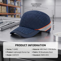 GOL-SIV Bump Cap Safety Hat, ABS Shell with Shock Absorbing EVA Foam