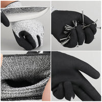 GOL-SIV ANSI A3 Cut Resistant Gloves, Double-Layer Nitrile-Coated Safety Gloves For Automotive Repair, Heavy Machinery Processing, Logistics Handling, Woodworking, Durable, Machine Washable, L