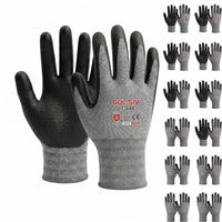 GOL-SIV Safety Work Gloves for Men 12 Pairs, Breathable Micro-Foam Nitrile Coated, Non-Slip Grip for Logistics & Auto Repair, Lightweight 15 Gauge Spandex High Dexterity Fit (XL)